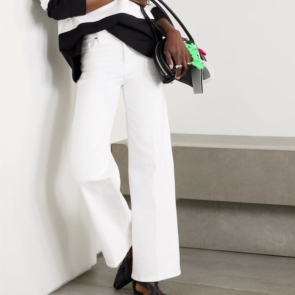 NWT FRAME Le Slim Palazzo high-rise wide-leg jeans